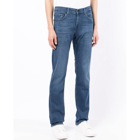7 For All Mankind Standard Straight Leg Button Fly Mens Jeans Size 30 Waist - Picture 1 of 10
